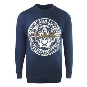 Cavalli Class Unisex Adult Circle Logo Sweatshirt / Navy Blue